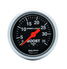 Load image into Gallery viewer, AutoMeter2-1/16in Sport Comp 0-35 Boost Gauge