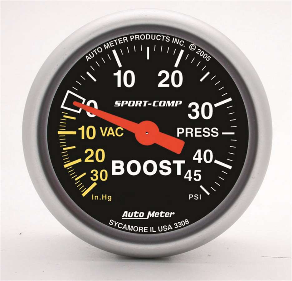 AutoMeter2-1/16in S/C Boost/Vac Gauge