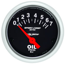 Load image into Gallery viewer, AutoMeter2-1/16 Mini S/C Oil Pressure Gauge - Metric