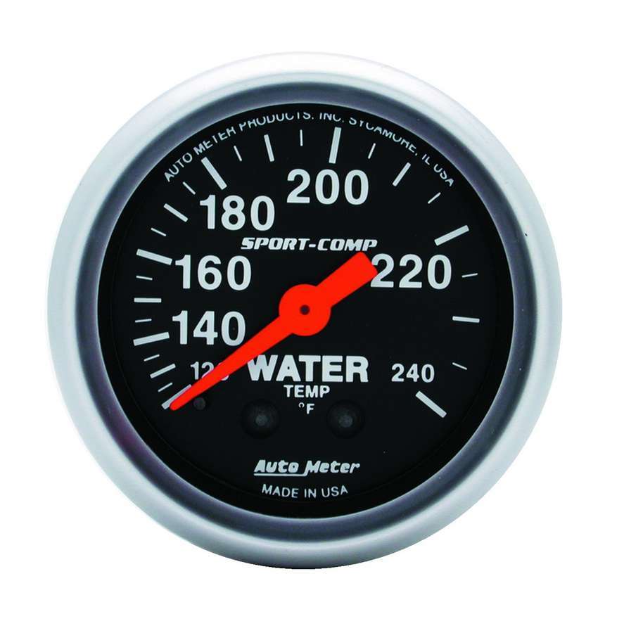 AutoMeter2-1/16in Sport-Comp Water Temp.Gauge 120-240