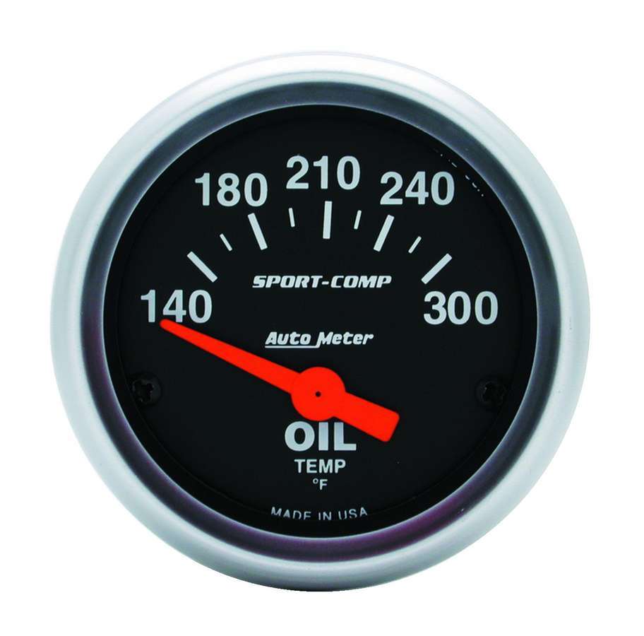 AutoMeter2-1/16in S/C Oil Temp. Gauge 140-300