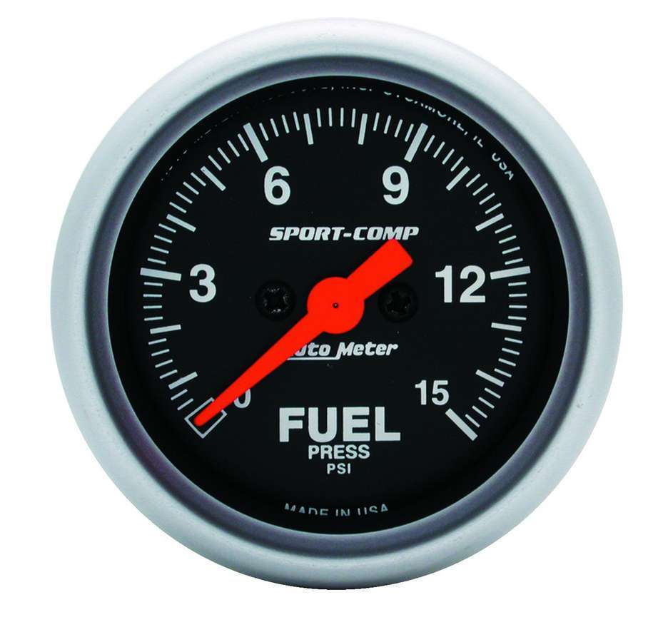 AutoMeterSport Comp 2 1/16in Fuel 0-15 PSI Elec.