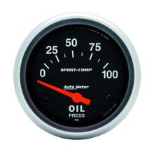 Load image into Gallery viewer, AutoMeter0-100 Oil Pressure Gauge