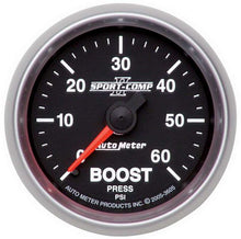 Load image into Gallery viewer, AutoMeter2-1/16in S/C II Boost Gauge 0-60psi