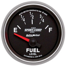 Load image into Gallery viewer, AutoMeter2-1/16in S/C II Fuel Level Gauge 240-33ohms