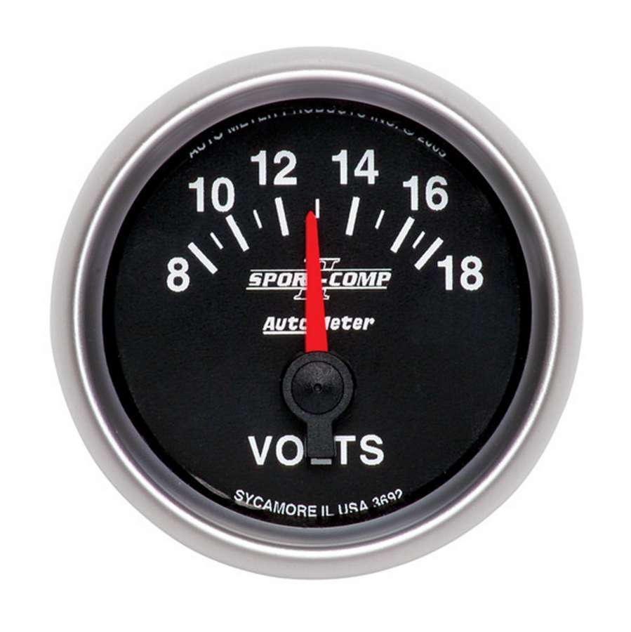 AutoMeter2-1/16in S/C II Voltmeter 8-18