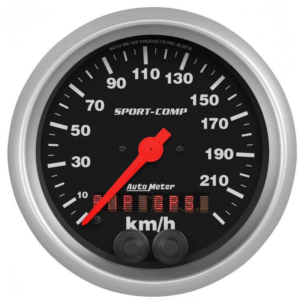 AutoMeterSpeedometer 3-3/8in 225KM/H Sport-Comp