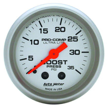 Load image into Gallery viewer, AutoMeter2-1/16in Ultra-Lite 0-35 Boost Gauge