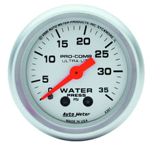 Load image into Gallery viewer, AutoMeter2-1/16in U/L Water Pressure Gauge 0-35psi