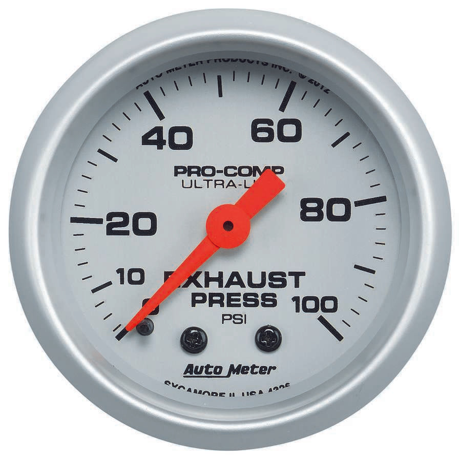 AutoMeterExhaust Pressure Gauge 0-100psi Ultra-Lite