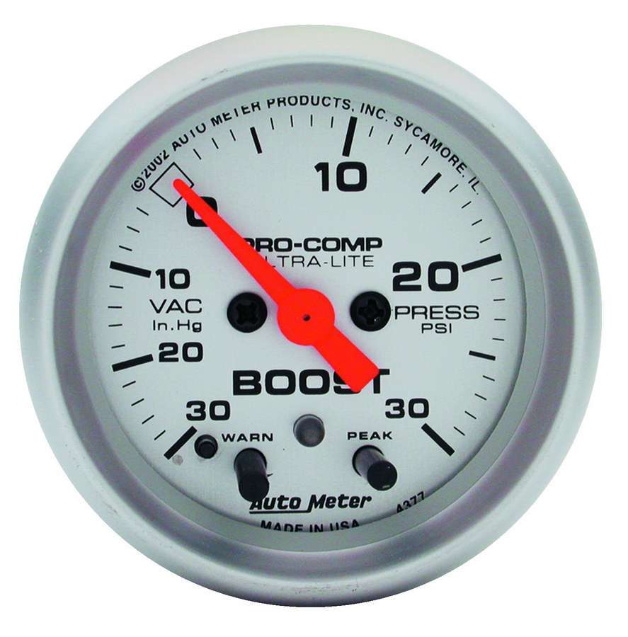 AutoMeter2-1/16in U/L Boost/Vac. Gauge 30in/15psi