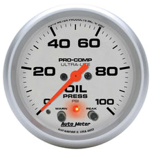 Load image into Gallery viewer, AutoMeter2-5/8in U/L Oil Pressure Gauge w/Peak &amp; Warning