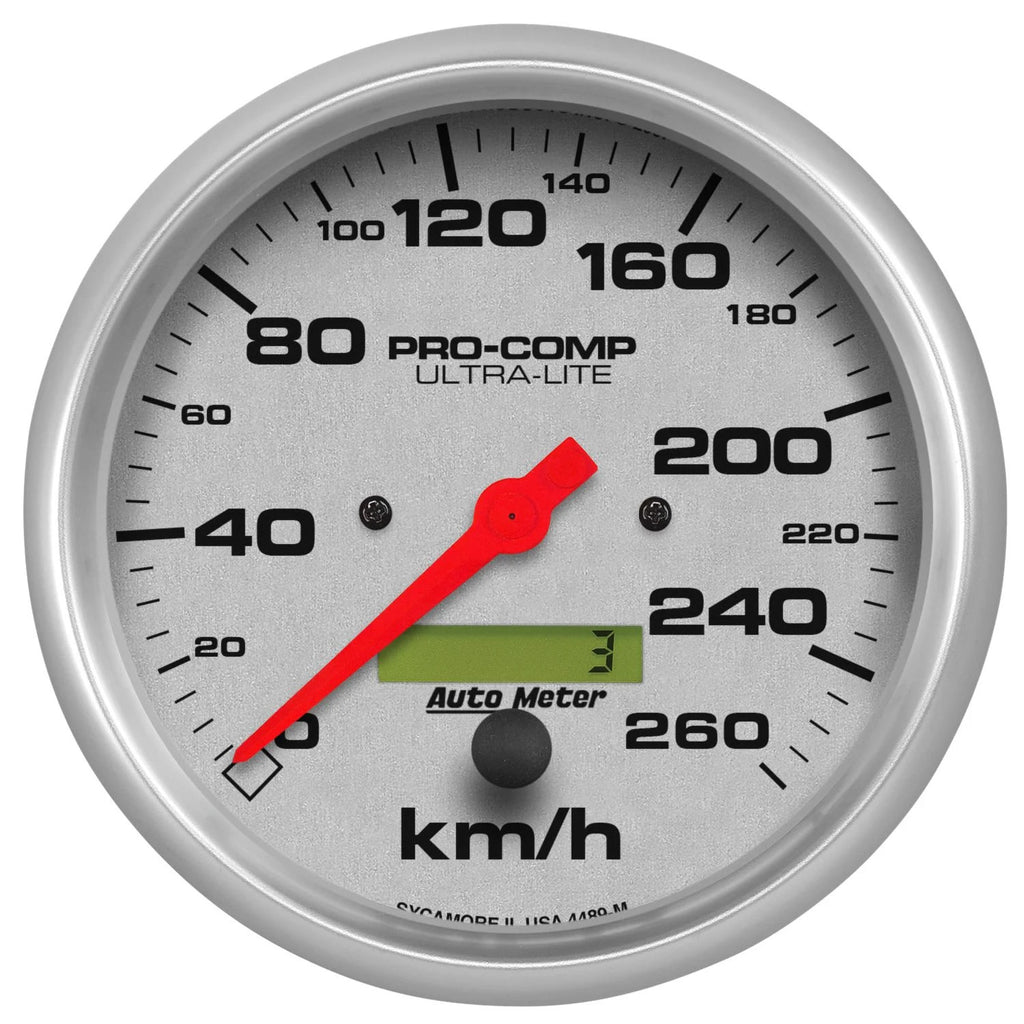 AutoMeter5in U/L Speedometer - 260KPH Metric