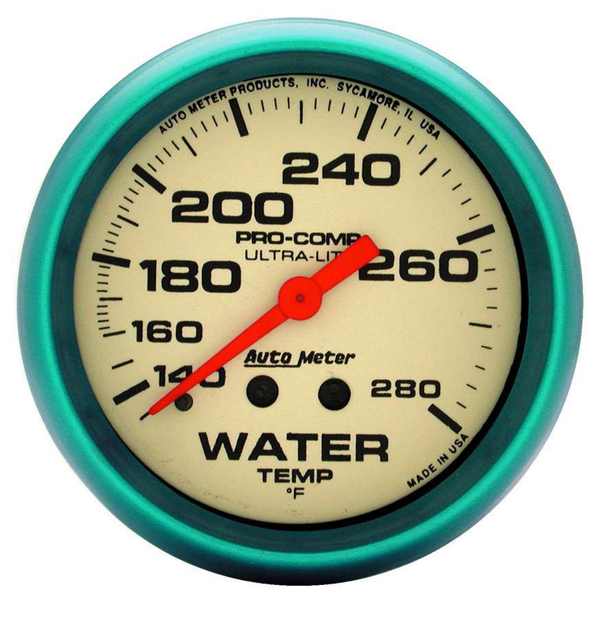 AutoMeter2-5/8 Ultra-Nite Water Temp Gauge 140-280