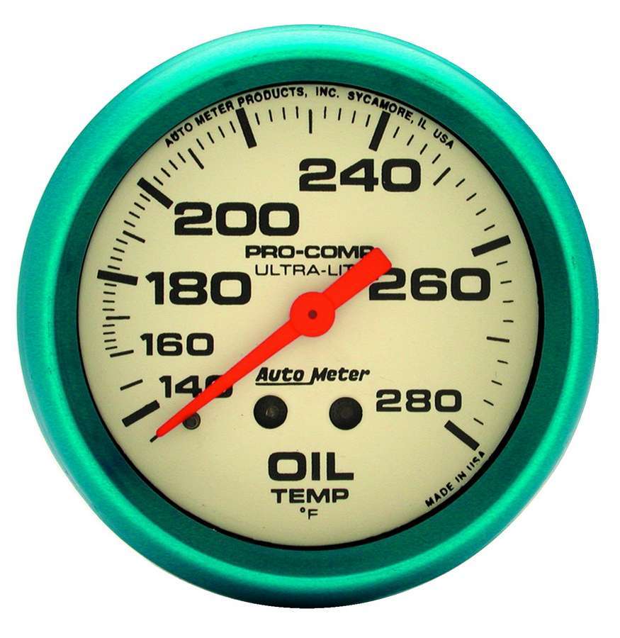 AutoMeter2-5/8 Ultra-Nite Oil Temp Gauge 140-280