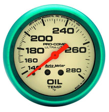 Load image into Gallery viewer, AutoMeter2-5/8 Ultra-Nite Oil Temp Gauge 140-280