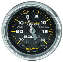 Load image into Gallery viewer, AutoMeter2-1/16in C/F Boost Gauge 30in HG/20psi