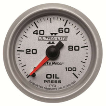 Load image into Gallery viewer, AutoMeter2-1/16in U/L II Oil Pressure Gauge 0-100psi