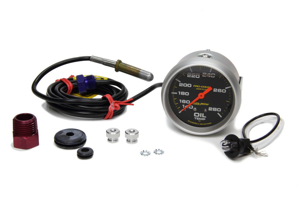 AutoMeter140-280 Oil Temp Gauge with 6ft Capillary Tube