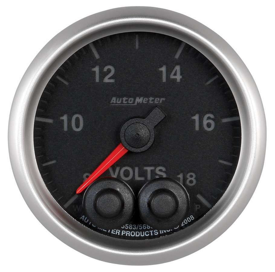 AutoMeter2-1/16 E/S Voltmeter Gauge - 8-18 Volts