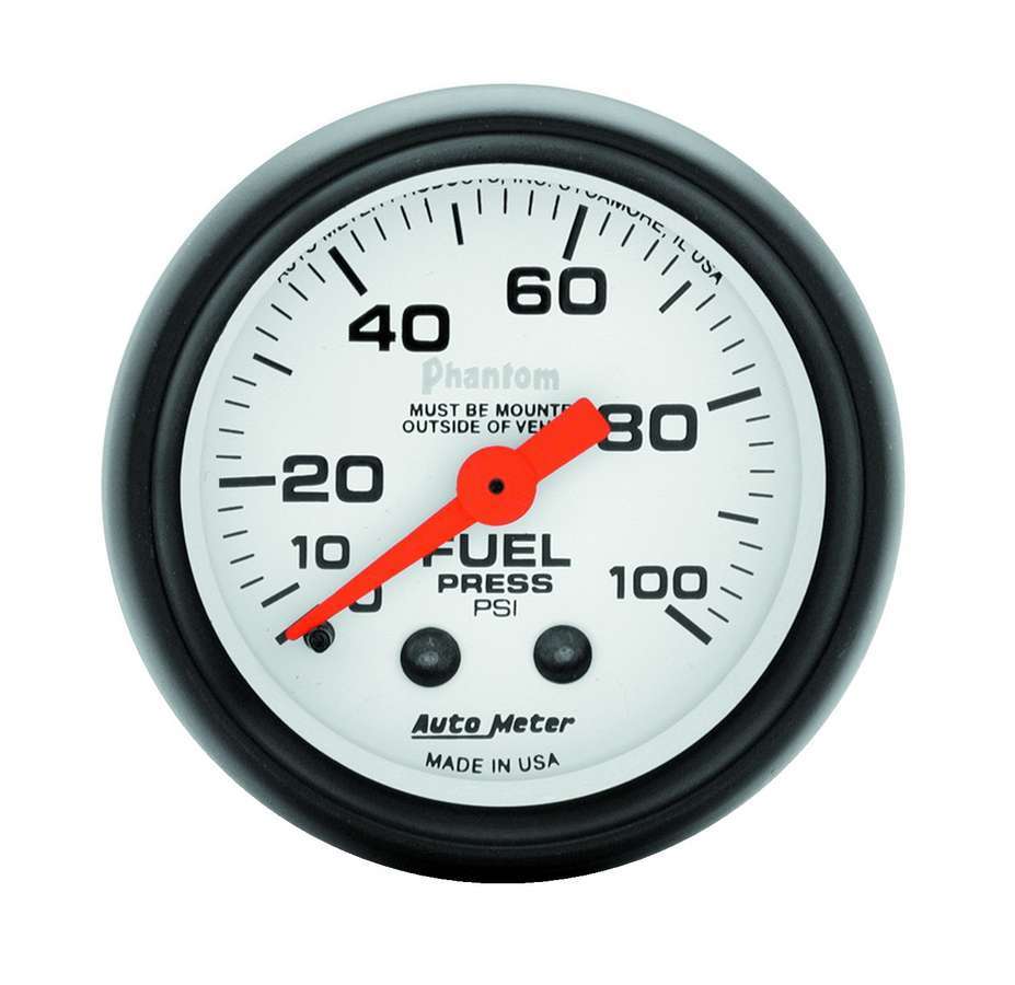 AutoMeter2-1/16in Phantom Fuel Pressure Gauge 0-100 PSI