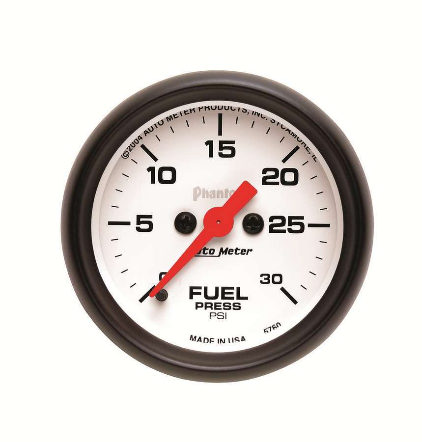 AutoMeter2-1/16in Phantom Fuel Press. Gauge 30psi