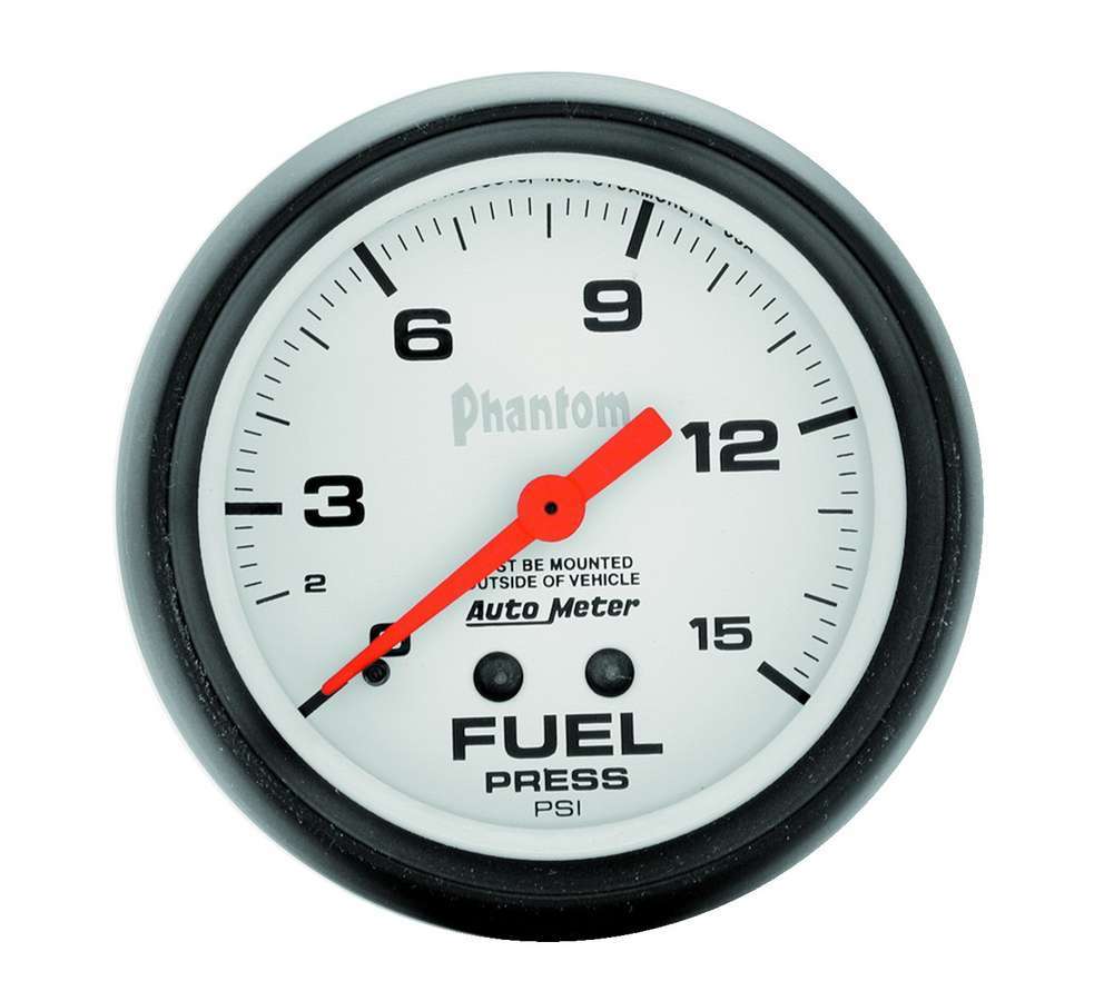 AutoMeter2-5/8in Phantom Fuel Press. Gauge 0-15psi