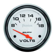 Load image into Gallery viewer, AutoMeter2-5/8in Phantom Voltmeter 8-18 Volts