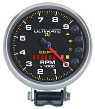 Load image into Gallery viewer, AutoMeter5in Ultimate DL Tach 9000 RPM Black