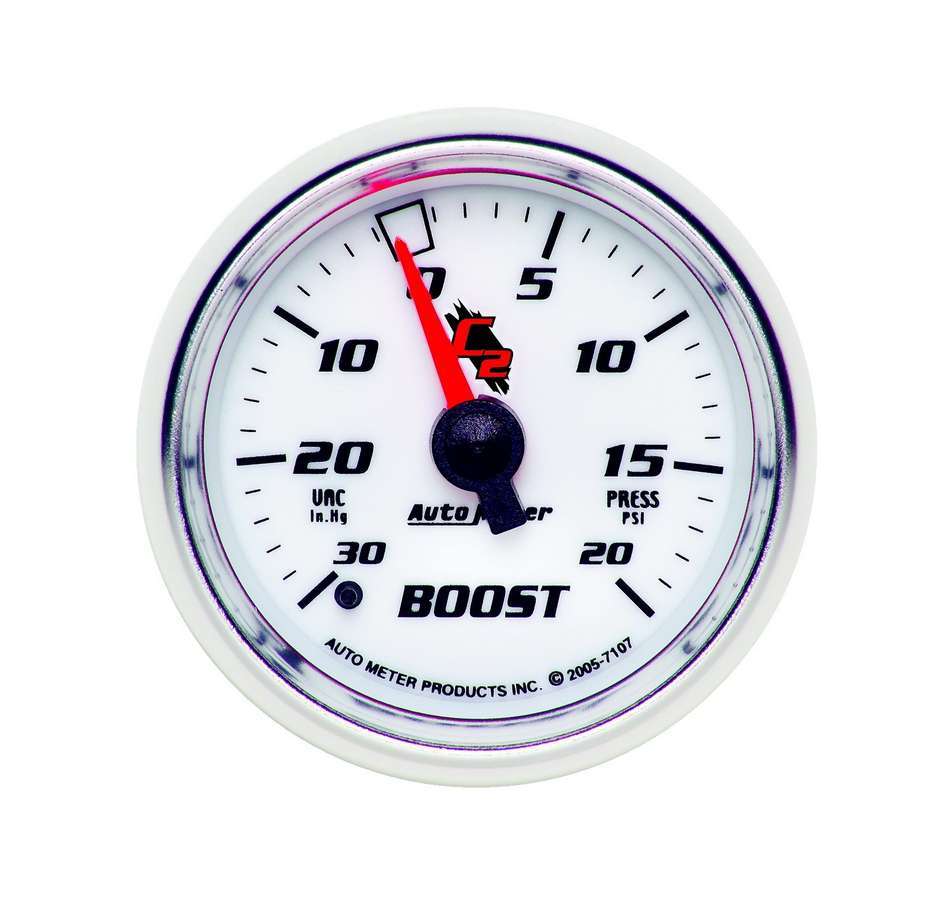 AutoMeter2-1/16in C2/S Boost/Vac Gauge 30in Hg/20psi