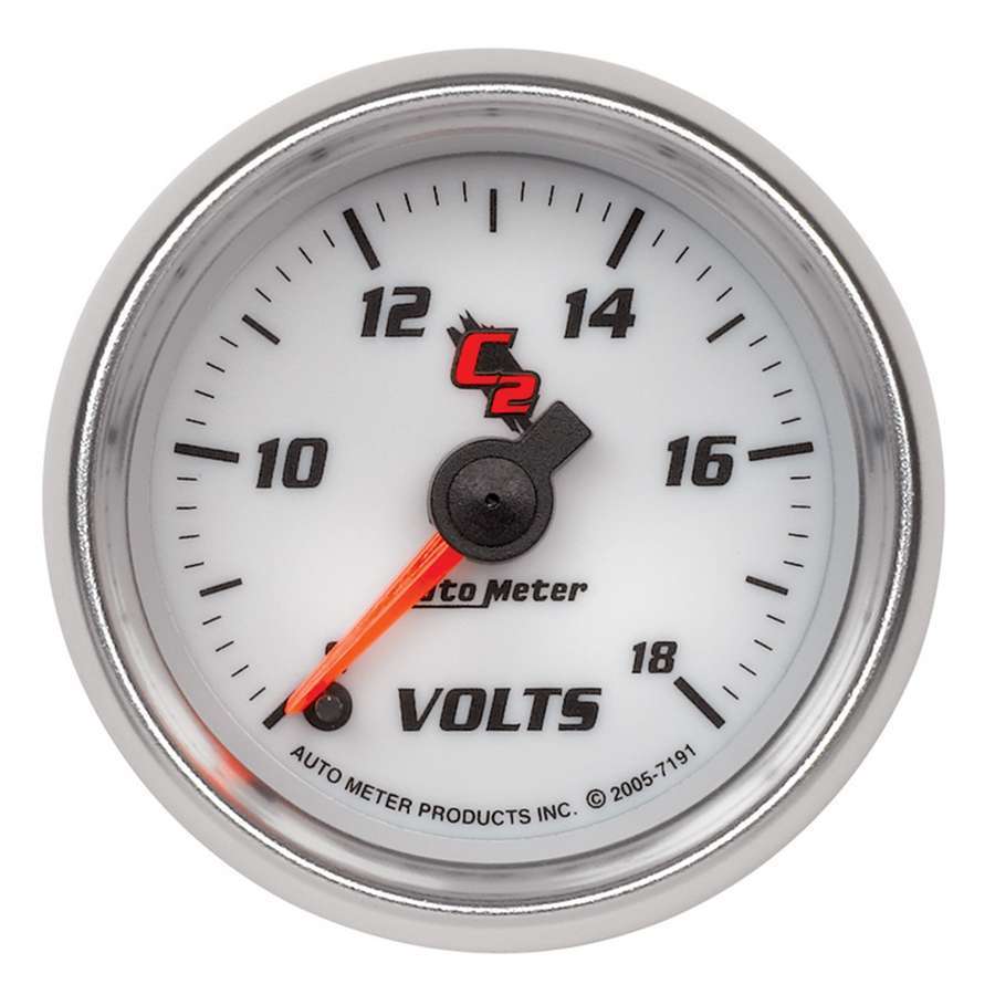 AutoMeter2-1/16in C2/S Voltmeter Gauge 8-18 Volts