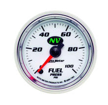 Load image into Gallery viewer, AutoMeter2-1/16in NV/S Fuel Pressure Gauge 0-100psi