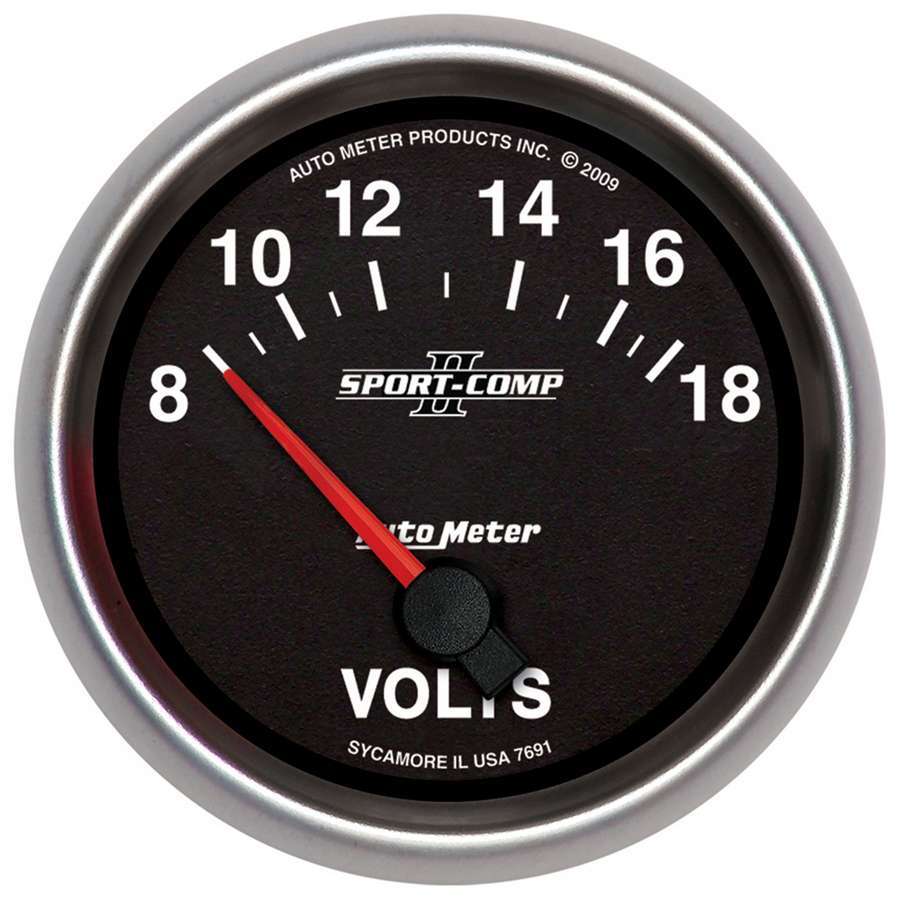 AutoMeter2-5/8 Gauge Voltmeter 18V Electric Sport-Comp