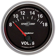 Load image into Gallery viewer, AutoMeter2-5/8 Gauge Voltmeter 18V Electric Sport-Comp