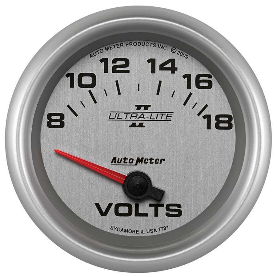 AutoMeter2-5/8 U/L II Voltmeter Gauge 8-18volts