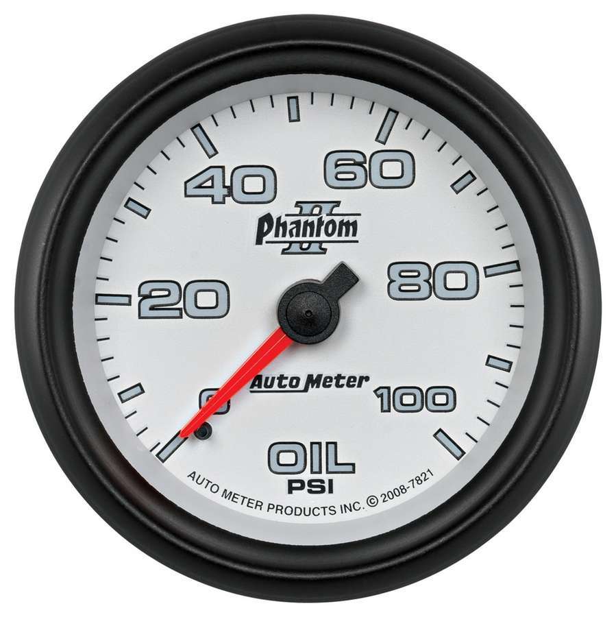 AutoMeter2-5/8 Phantom II Oil Pressure Gauge 0-100psi