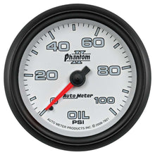 Load image into Gallery viewer, AutoMeter2-5/8 Phantom II Oil Pressure Gauge 0-100psi