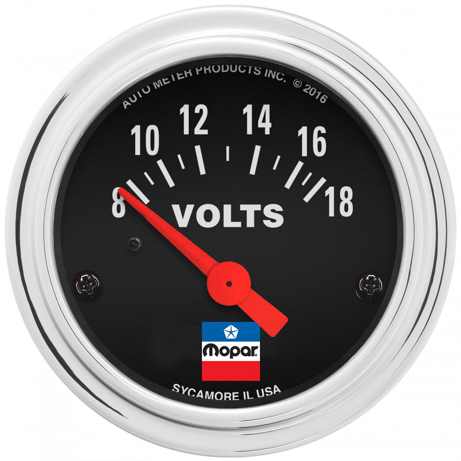 AutoMeter2-1/16 Voltmeter Gauge Mopar Logo Series