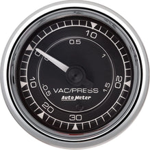 Load image into Gallery viewer, AutoMeter2/16 Chrono Chrome Gauge Vac/Boost  30HG/30PSI