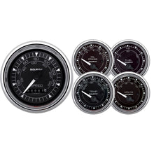 Load image into Gallery viewer, AutoMeter2/16 Chrono Chrome Gauge 5-Piece Gauge Kit