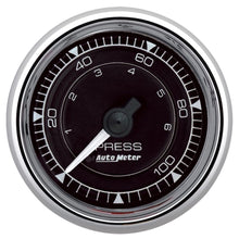 Load image into Gallery viewer, AutoMeter2/16 Chrono Chrome Gauge Pressure 0-100PSI