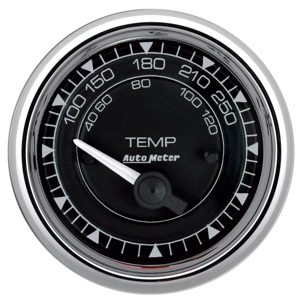 AutoMeter2/16 Chrono Chrome Gauge Temp  100-250 Degree