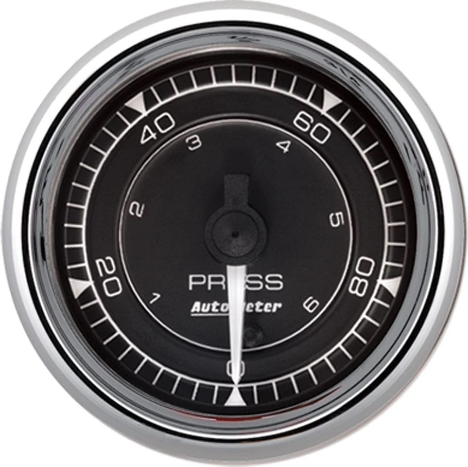 AutoMeter2/16 Chrono Chrome Gauge Pressure 100PSI