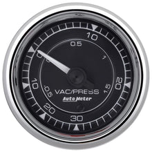 Load image into Gallery viewer, AutoMeter2/16 Chrono Chrome Gauge Vac/Boost  30HG/30PSI