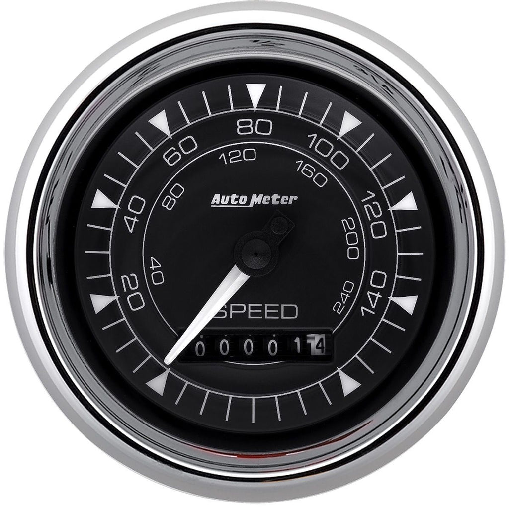 AutoMeter3-3/8 Speedo Chrono Chrome 160 MPH