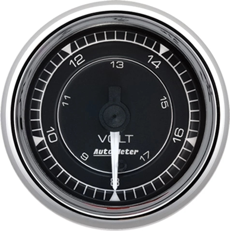 AutoMeter2/16 Chrono Chrome Gauge Voltmeter 18-Volt