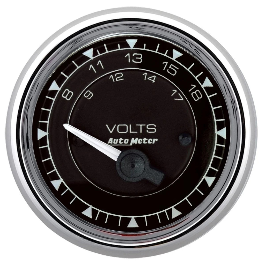 AutoMeter2/16 Chrono Chrome Gauge Voltmeter 18-Volt