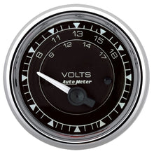 Load image into Gallery viewer, AutoMeter2/16 Chrono Chrome Gauge Voltmeter 18-Volt