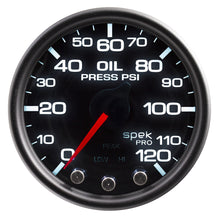 Load image into Gallery viewer, AutoMeterSpek-Pro Oil Pressure Gauge 0-120psi 2-1/16