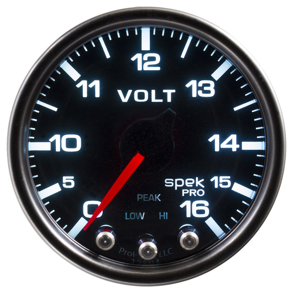 AutoMeterSpek-Pro Voltmeter Gauge 0-16 Volt 2-1/16